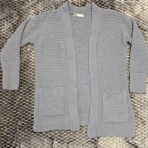 SO Women's Gray Cardigan Sweater - Picture 1 of 3